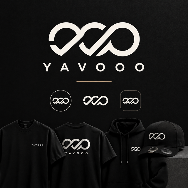 Yavooo brand logo with clothing items o